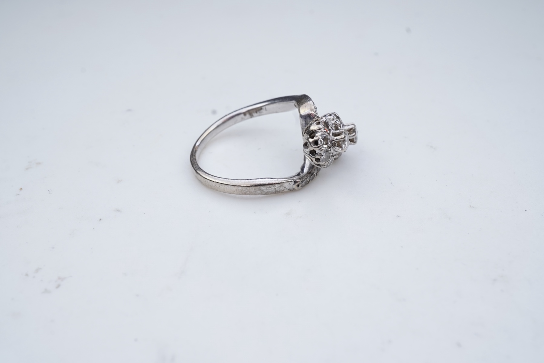 A diamond ring, mid 20th century